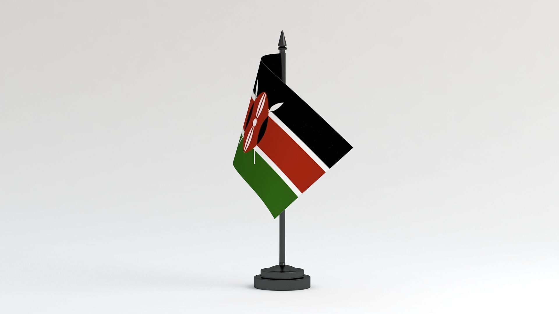 Table Flag Kenya 3D model_2