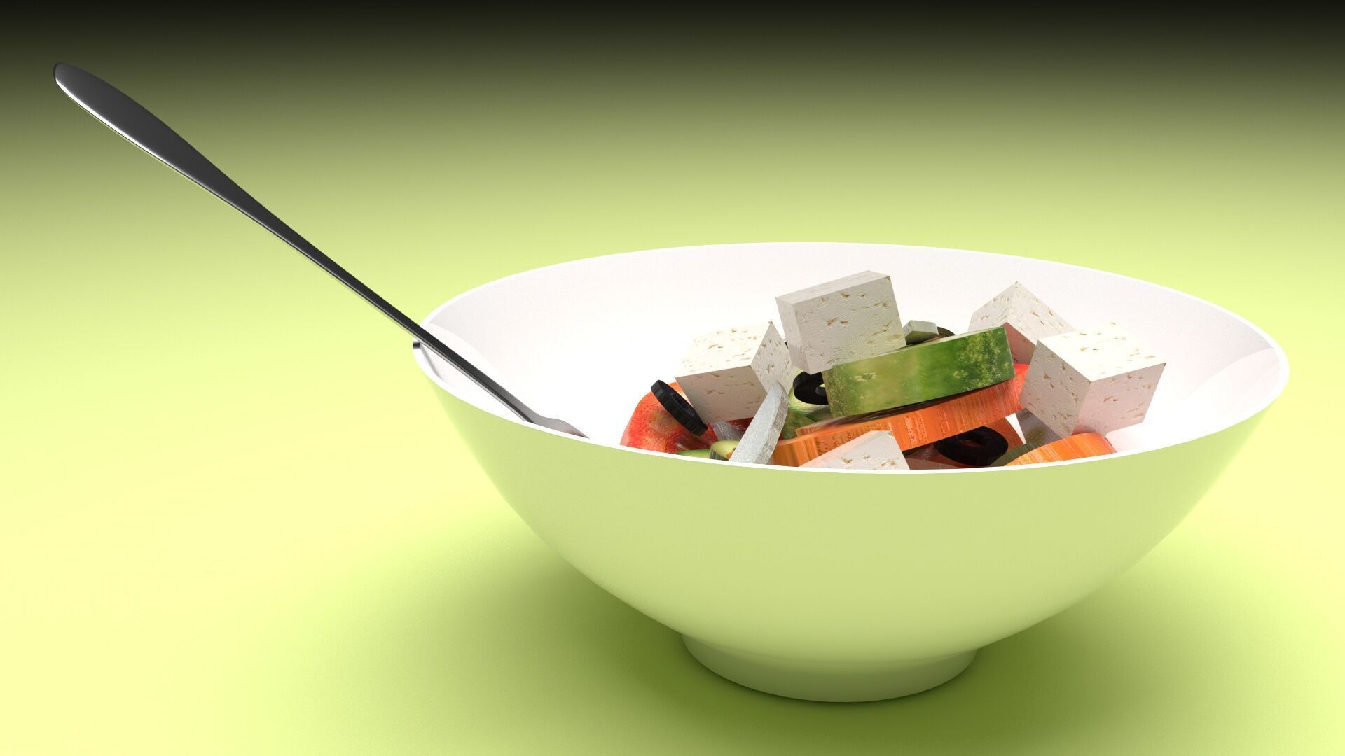Greek Salad 3D model_9