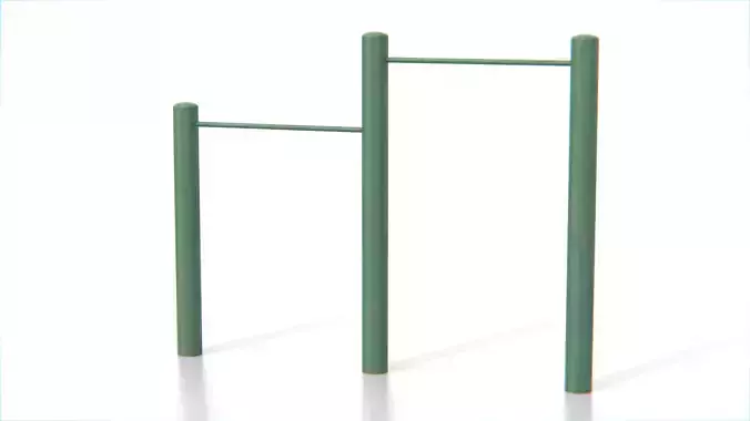 Outdoor Pull-Up Bars Low-poly 3D model