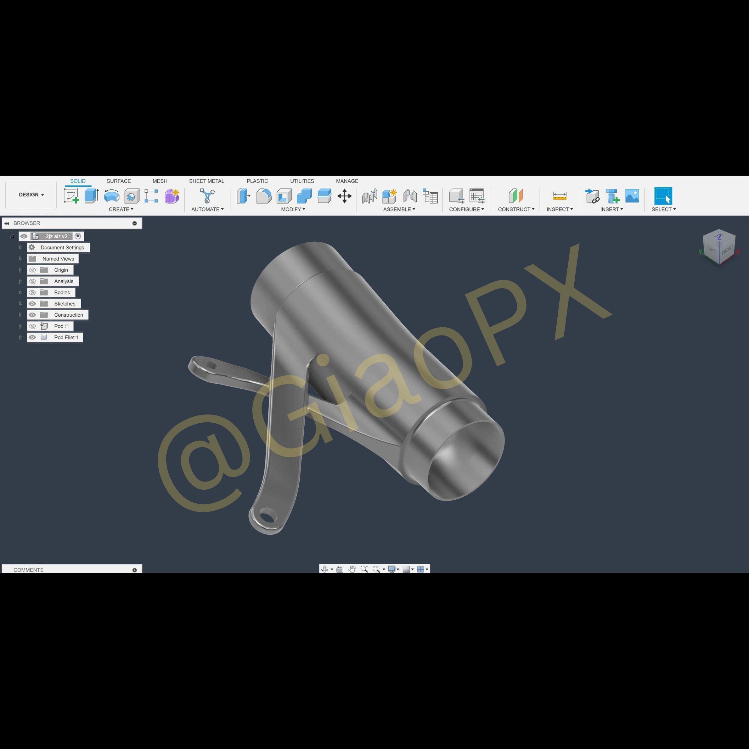 Toyota Crown JZS133 2JZ-GE Pod Filter kit 3D print model_5