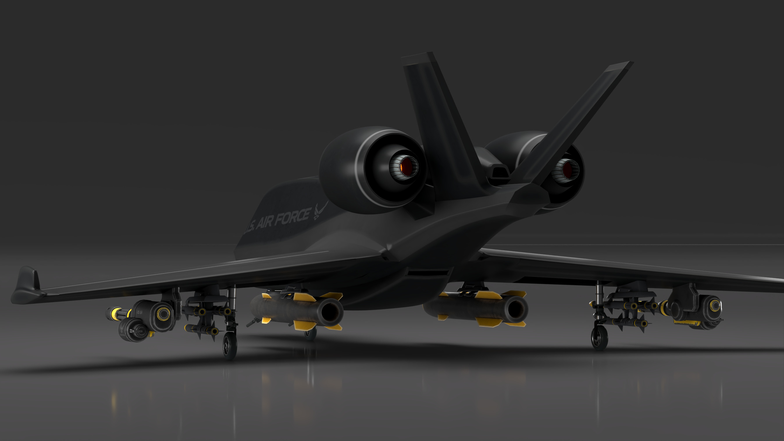 Future Drone Global Hawk  GI 3D model  Low-poly 3D model_2