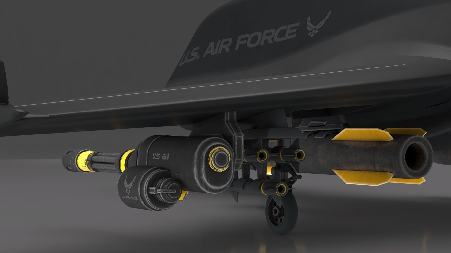 Future Drone Global Hawk  GI 3D model  Low-poly 3D model_3