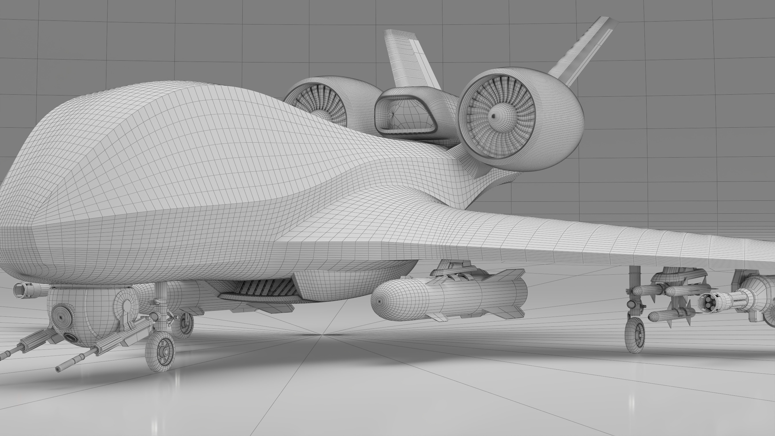Future Drone Global Hawk  GI 3D model  Low-poly 3D model_11