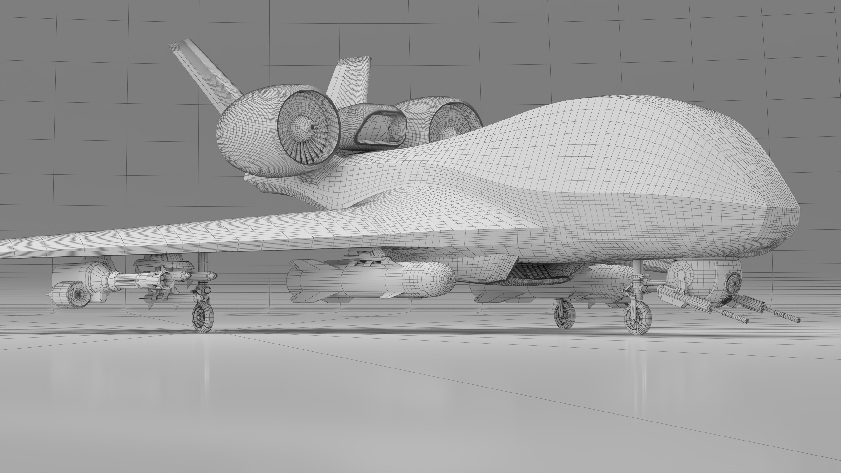 Future Drone Global Hawk  GI 3D model  Low-poly 3D model_10