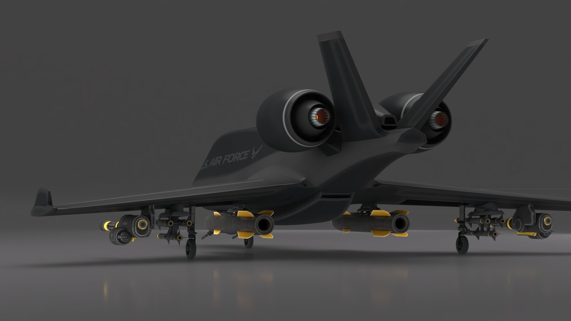 Future Drone Global Hawk  GI 3D model  Low-poly 3D model_5