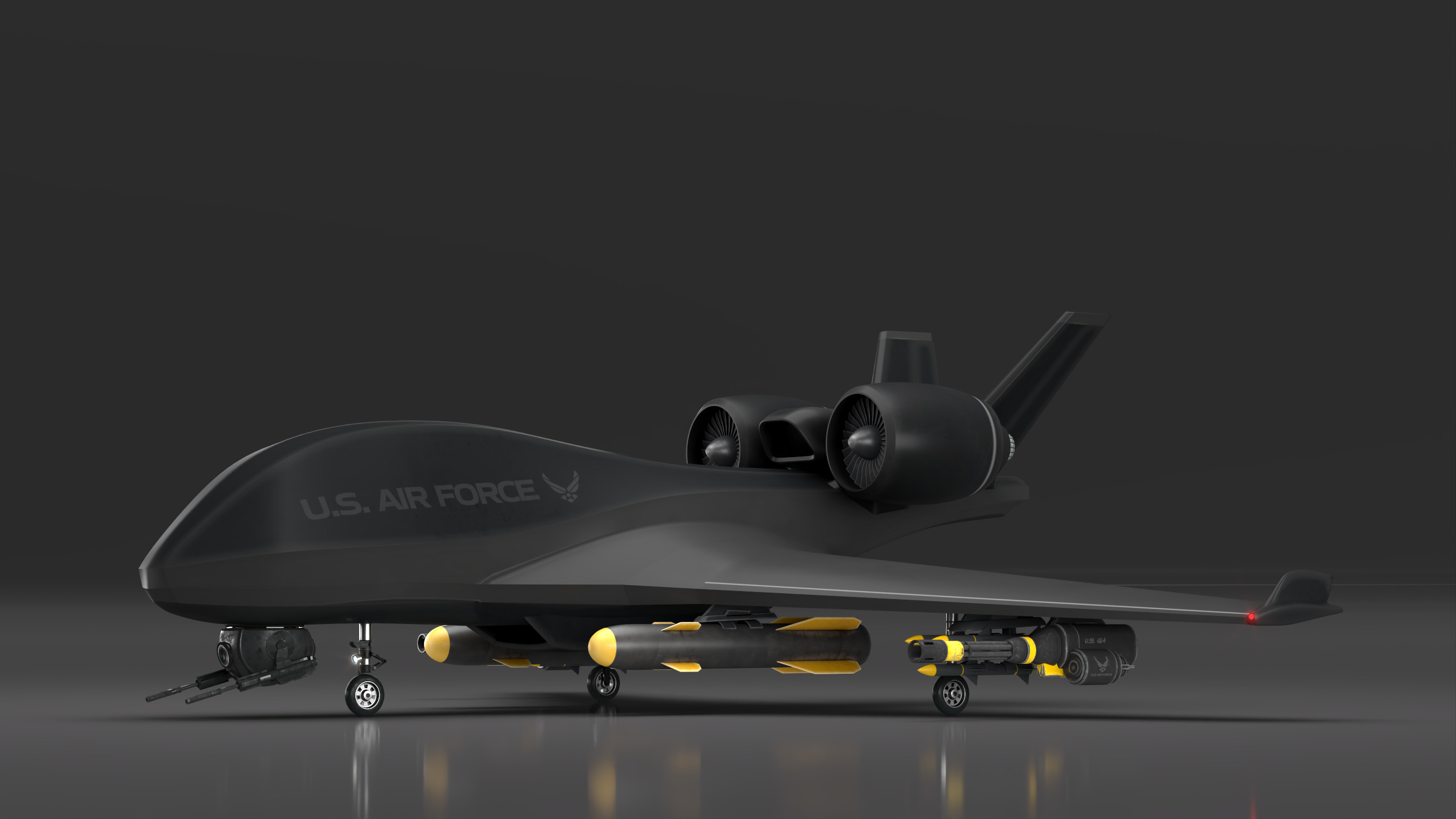 Future Drone Global Hawk  GI 3D model  Low-poly 3D model_1