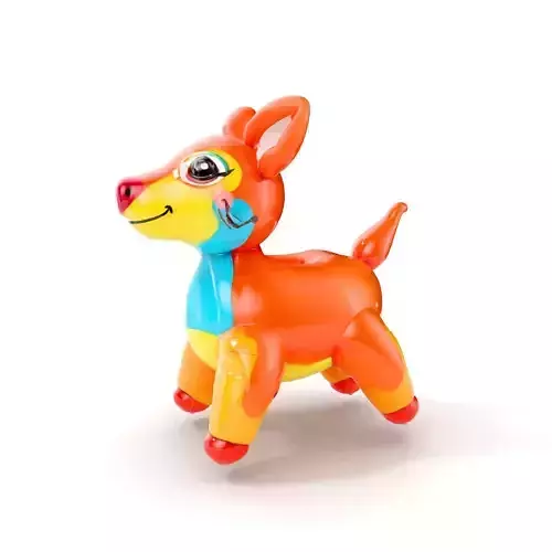 Colorful Balloon Animal Deer Model Pack