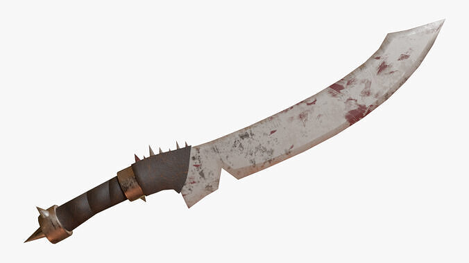 Post-Apocalyptic Machete Low-poly 3D model