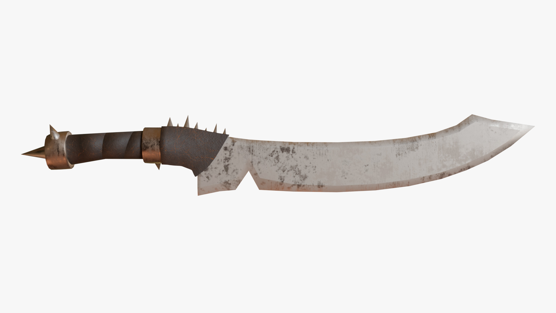 Post-Apocalyptic Machete Low-poly 3D model_12