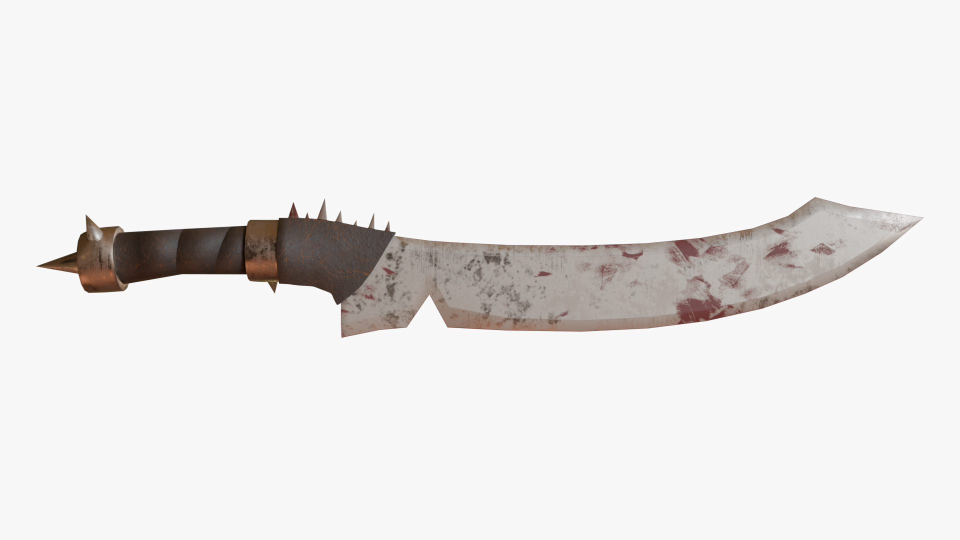 Post-Apocalyptic Machete Low-poly 3D model_2