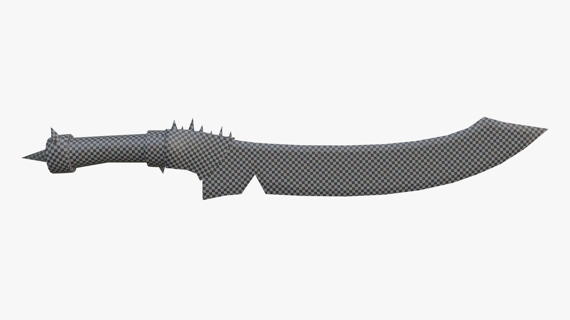 Post-Apocalyptic Machete Low-poly 3D model_8