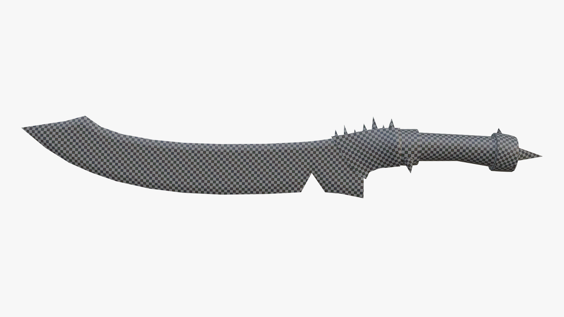 Post-Apocalyptic Machete Low-poly 3D model_9