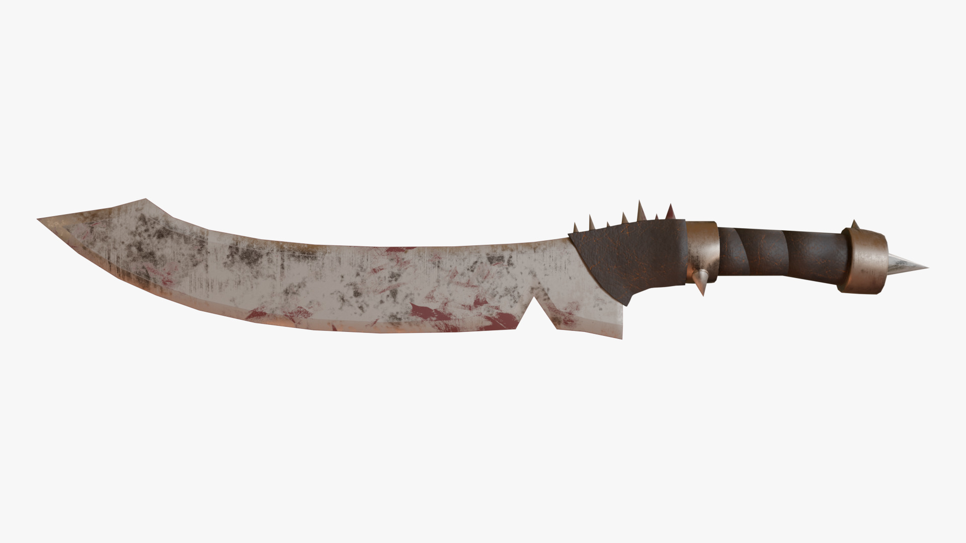 Post-Apocalyptic Machete Low-poly 3D model_3