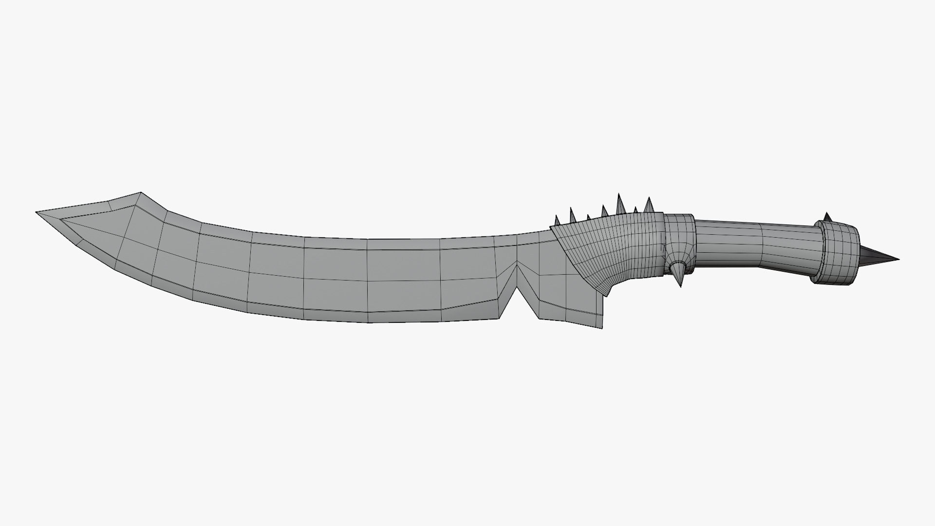 Post-Apocalyptic Machete Low-poly 3D model_11