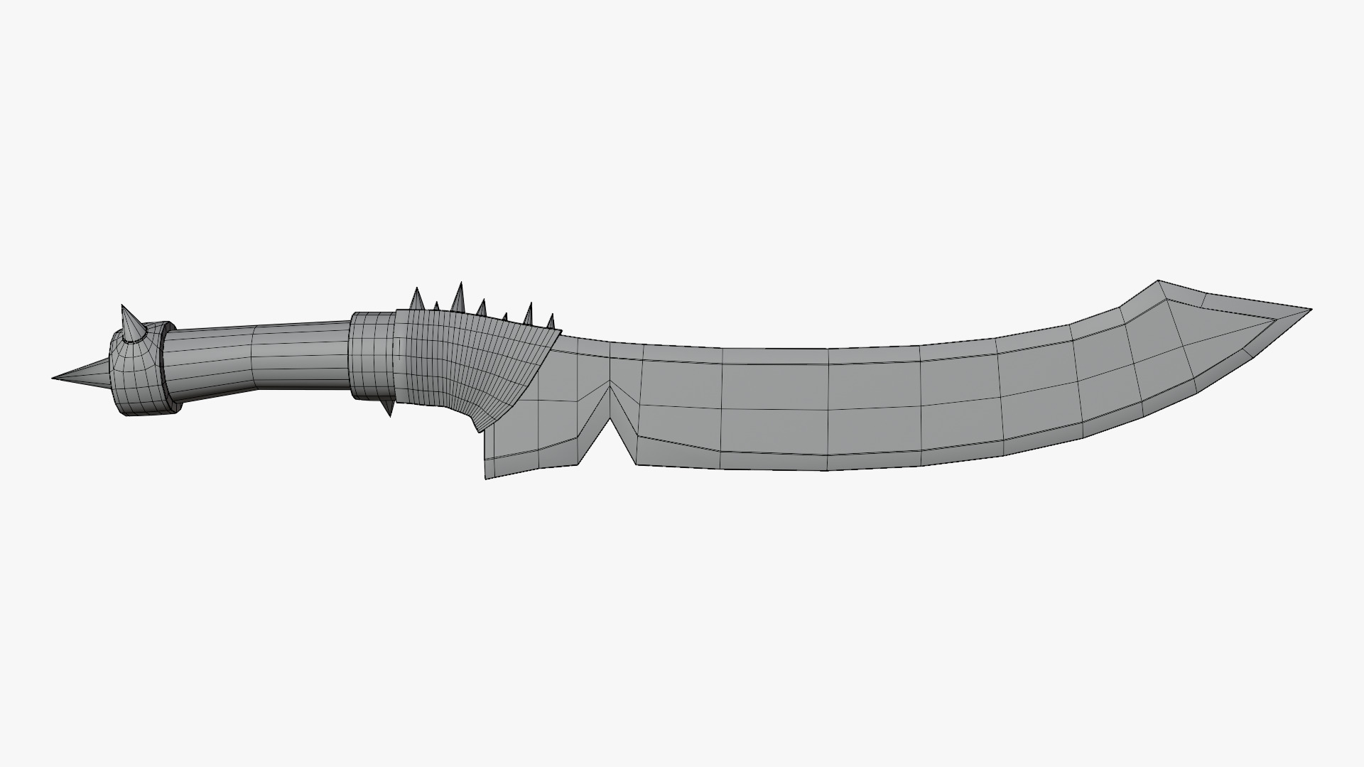 Post-Apocalyptic Machete Low-poly 3D model_10