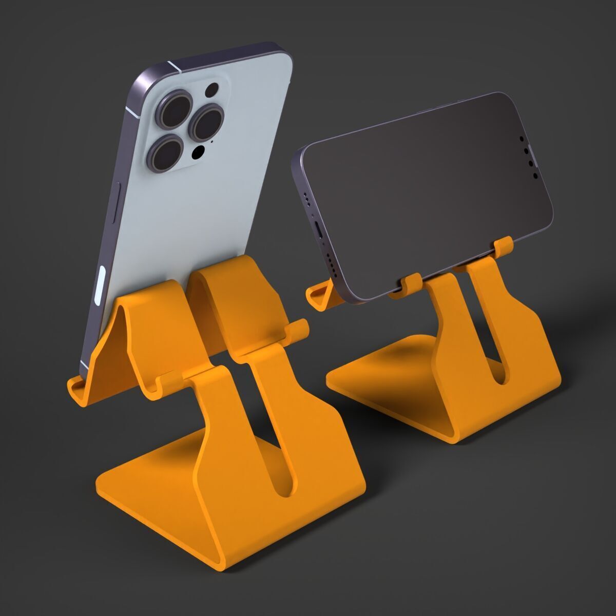 Dual Position Stand for Smartphones 3D print model_1