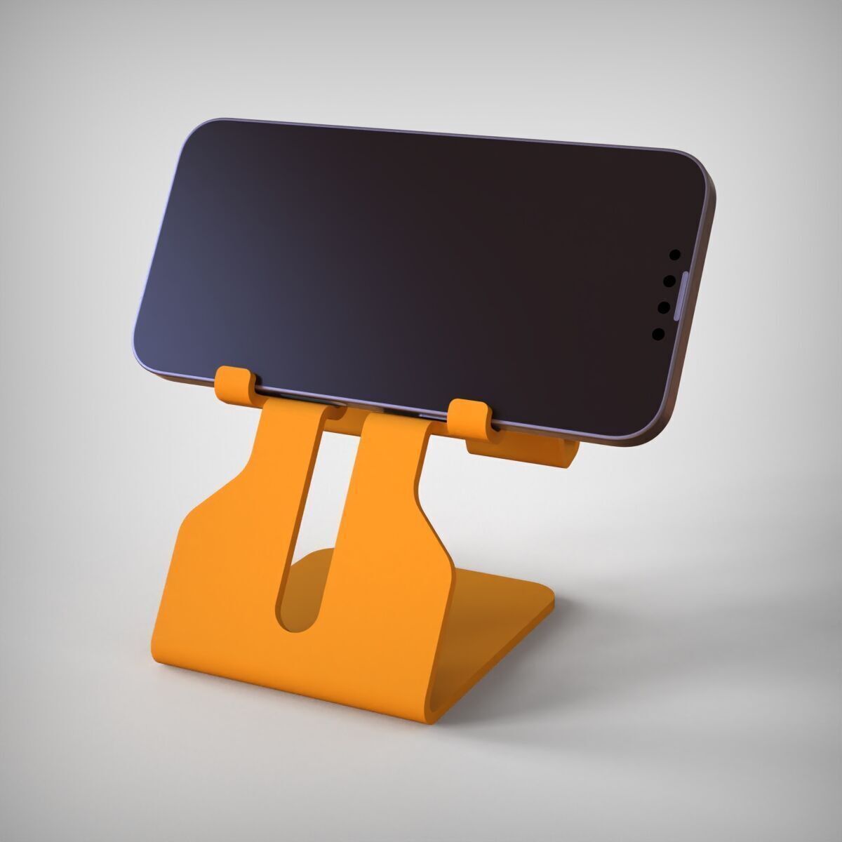 Dual Position Stand for Smartphones 3D print model_11