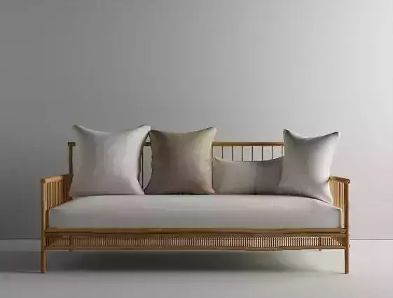 wooden sofa japandi