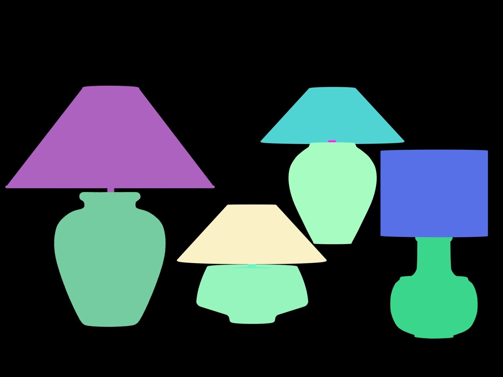 Wabi-sabi style table lamp 3D model_5