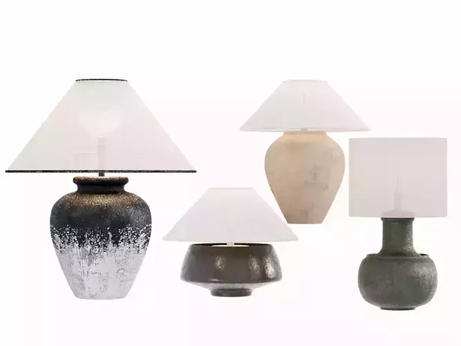 Wabi-sabi style table lamp