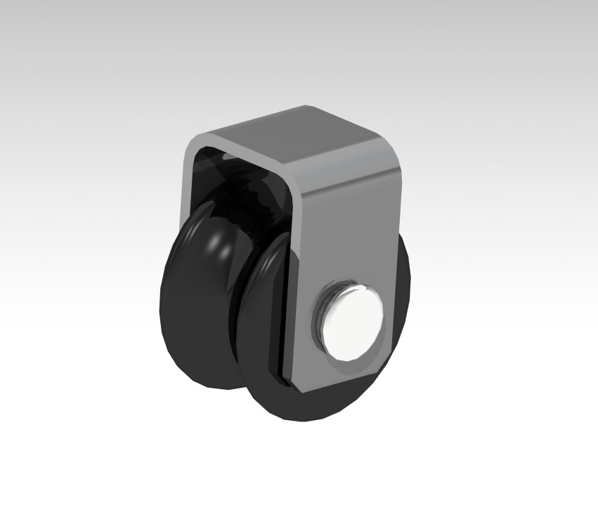 Generic Wheel Roller CAD Model Industrial CATIA STEP IGES 3D print model_1