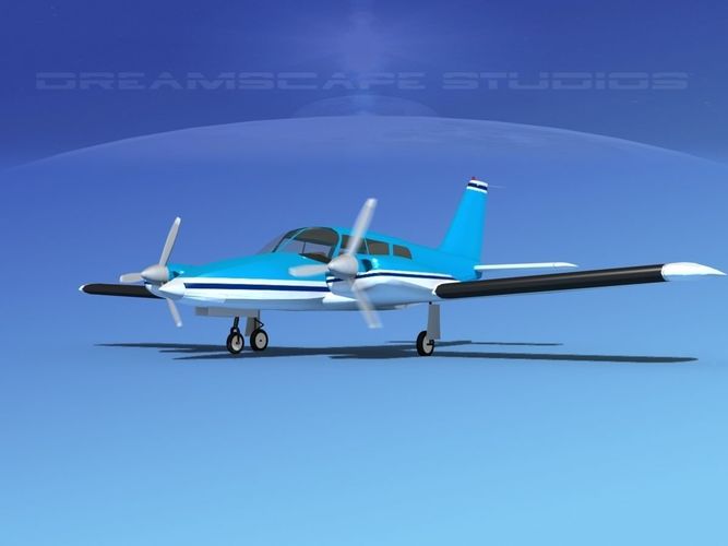 Piper PA-34 Seneca V04 3D model