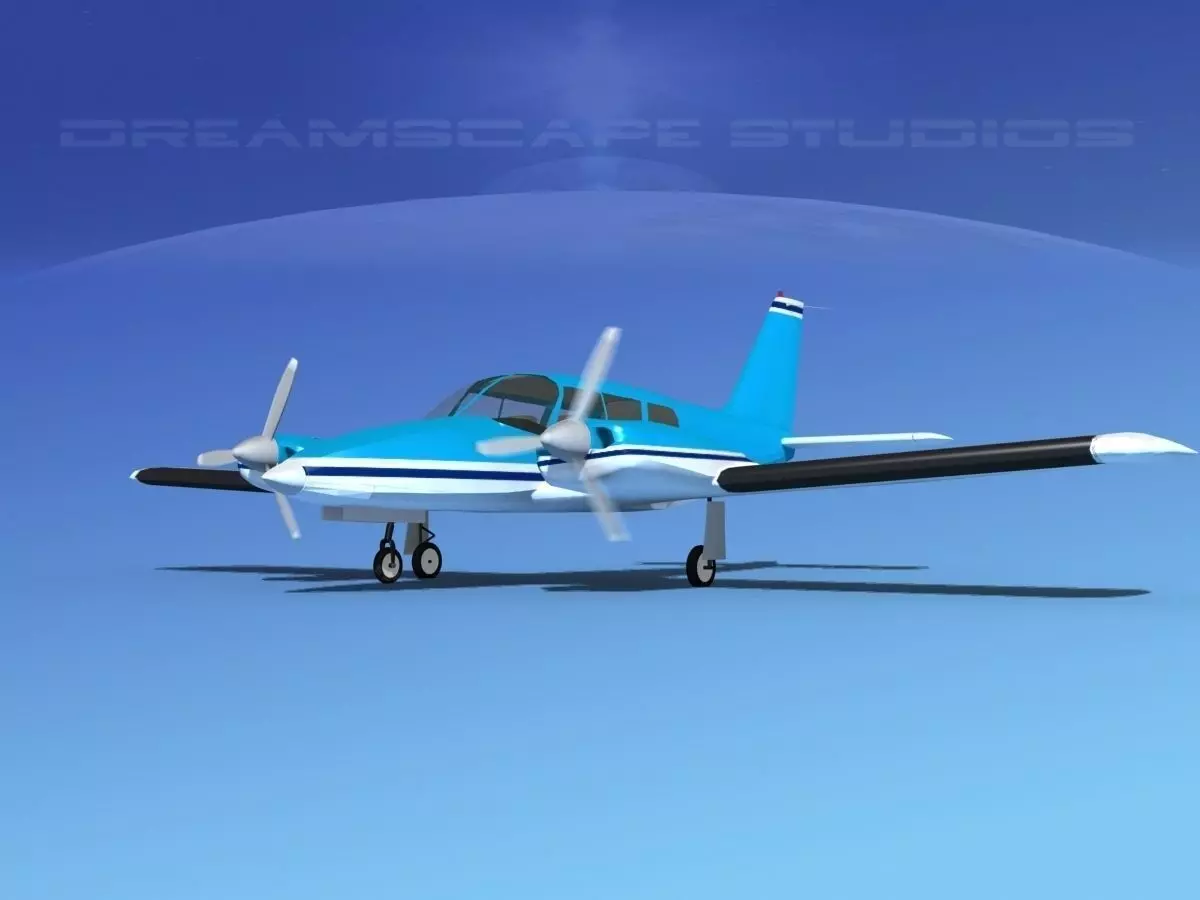 Piper PA-34 Seneca V04 3D model_0