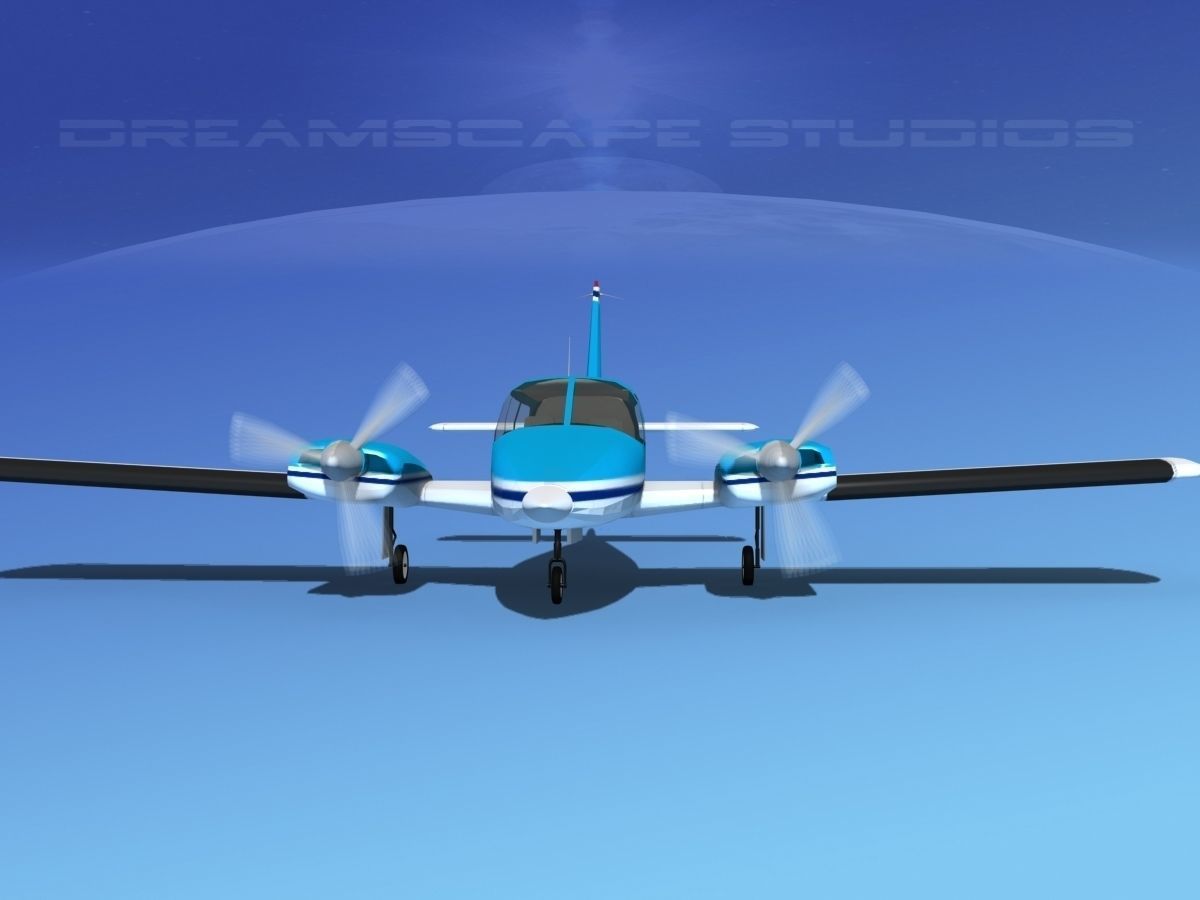 Piper PA-34 Seneca V04 3D model_1