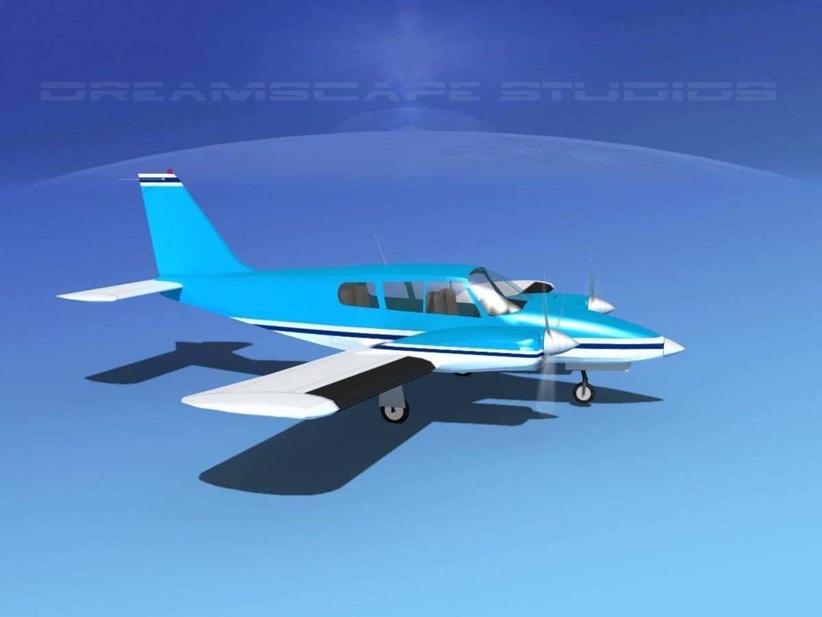 Piper PA-34 Seneca V04 3D model_3