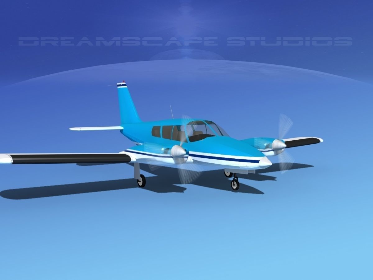 Piper PA-34 Seneca V04 3D model_2