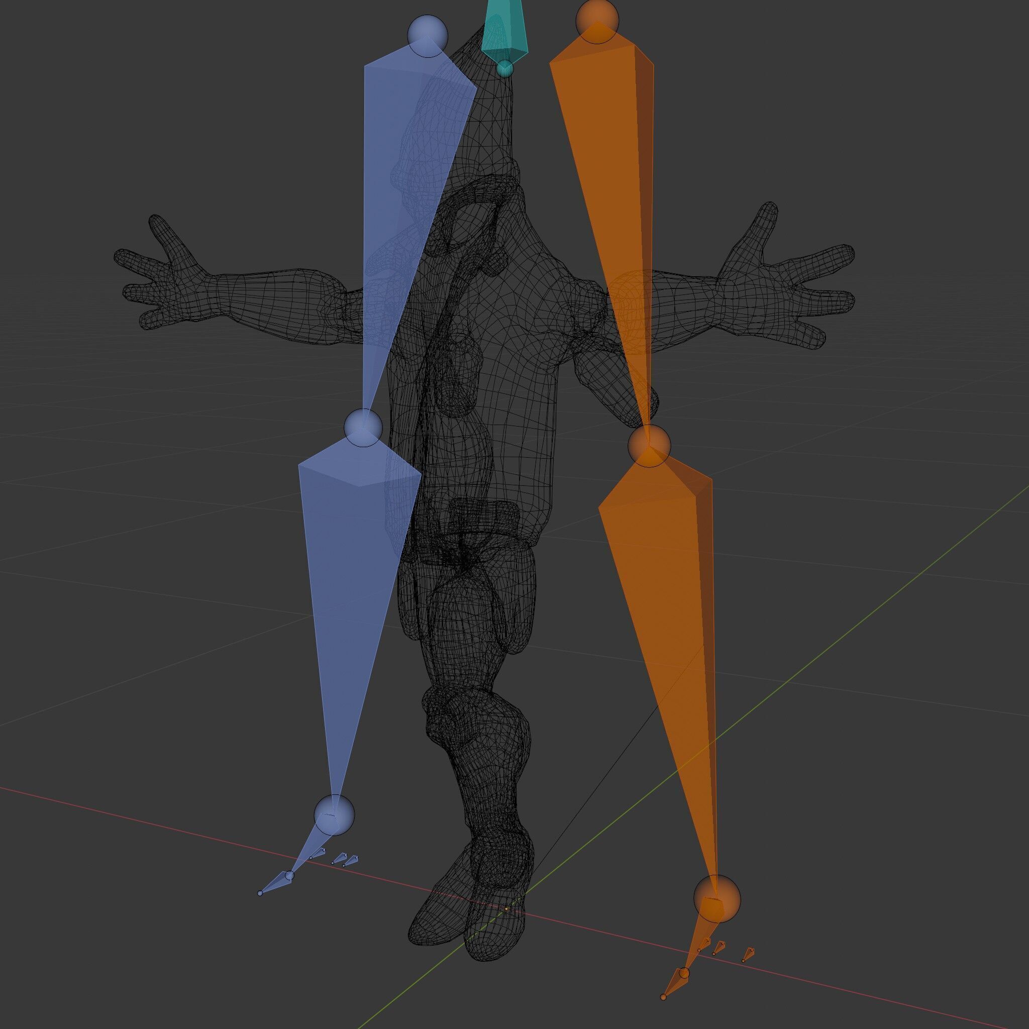 Cyberpunk Robot with Pink Mohawk Rigged and Animated Low-poly 3D model_9