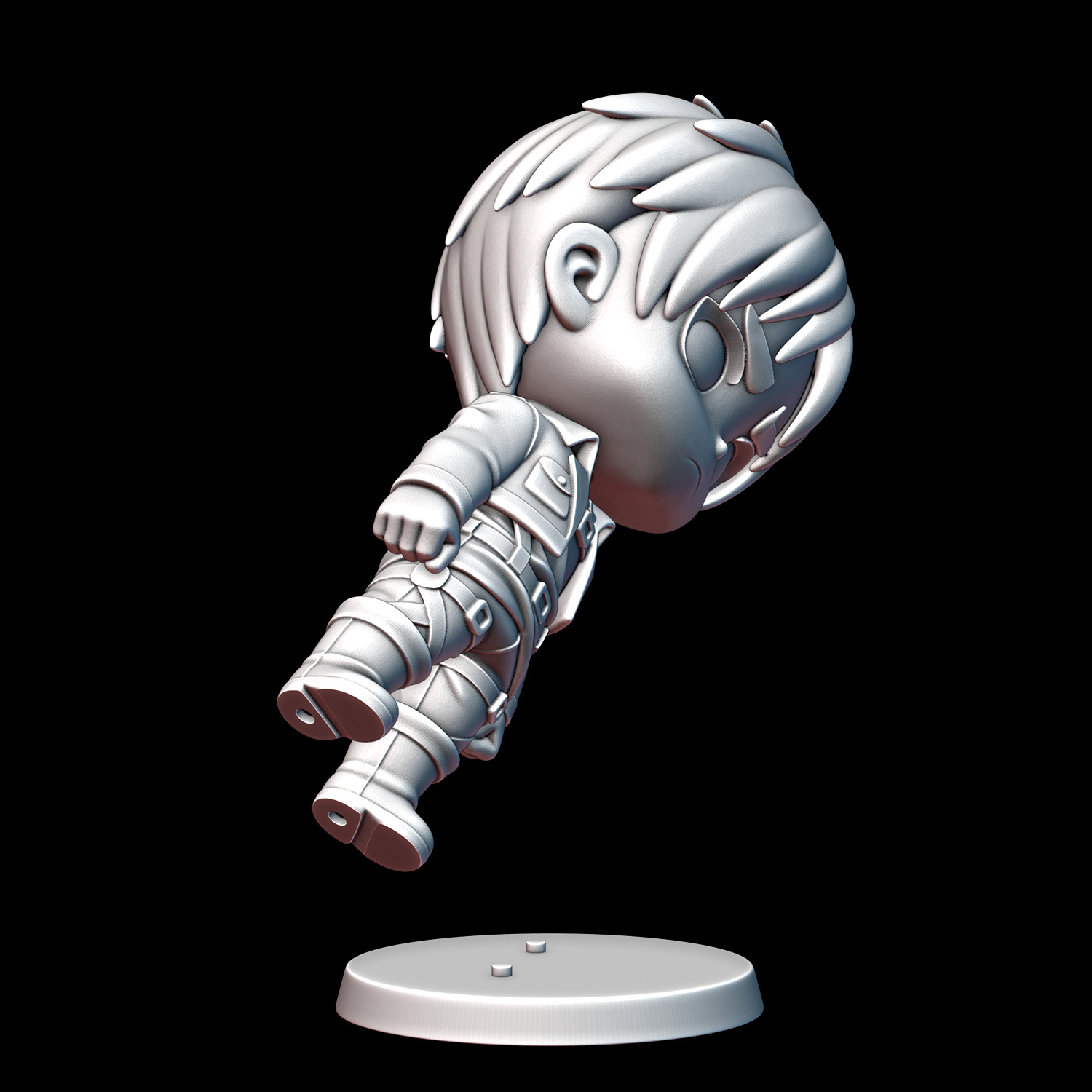 Chibi Eren 3D print model_3