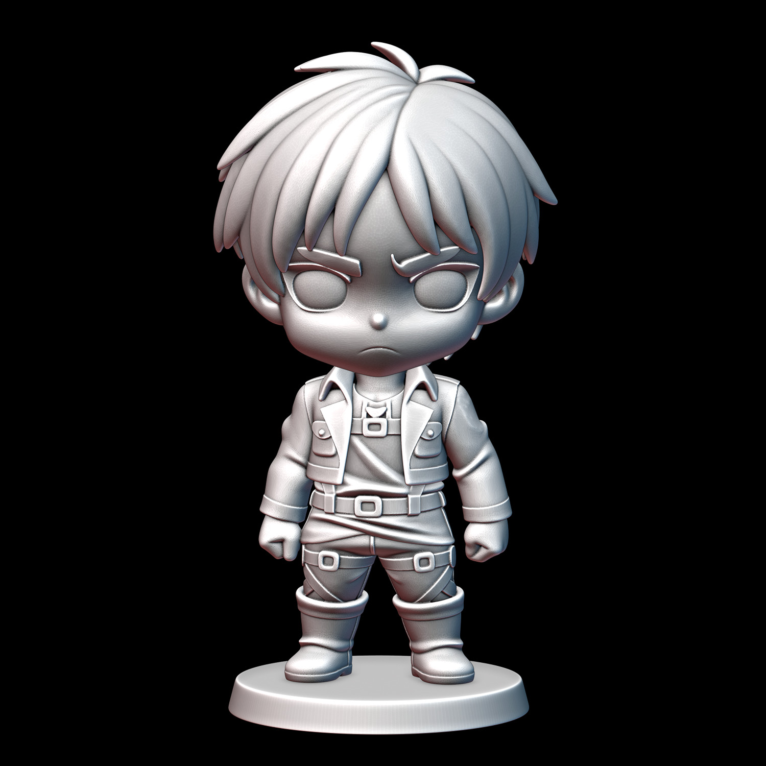 Chibi Eren 3D print model_1