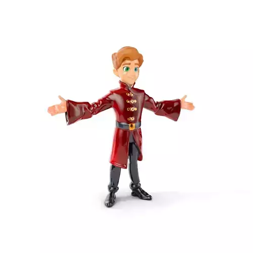 Animated Charming Prince Character  Rigged and Animated Low-poly 3D model
