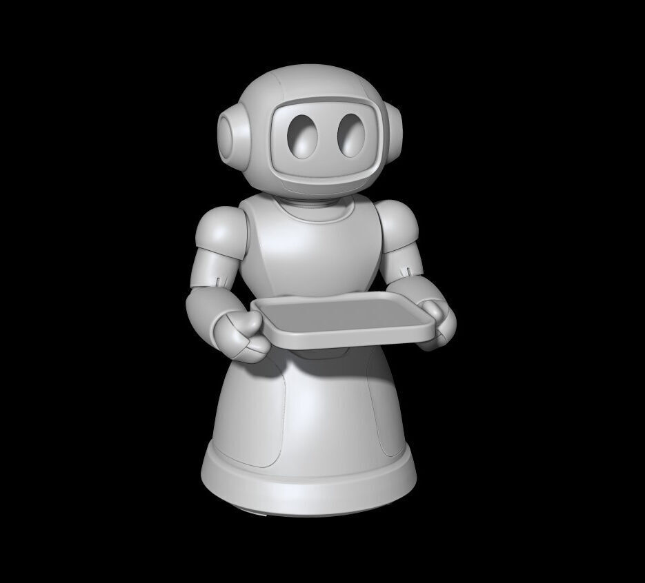 Robot Waiter 3D Model STL File 3D print model_7