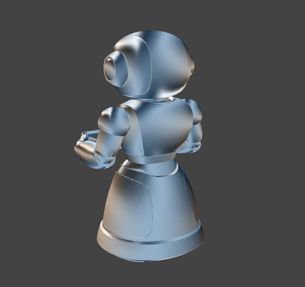 Robot Waiter 3D Model STL File 3D print model_6