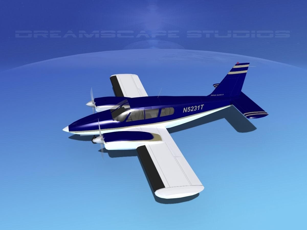 Piper PA-34 Seneca V06 3D model_9