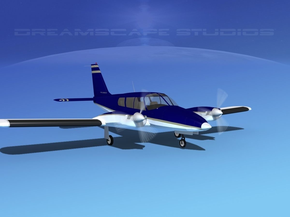 Piper PA-34 Seneca V06 3D model_2