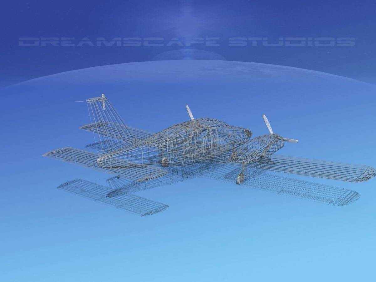 Piper PA-34 Seneca V06 3D model_14