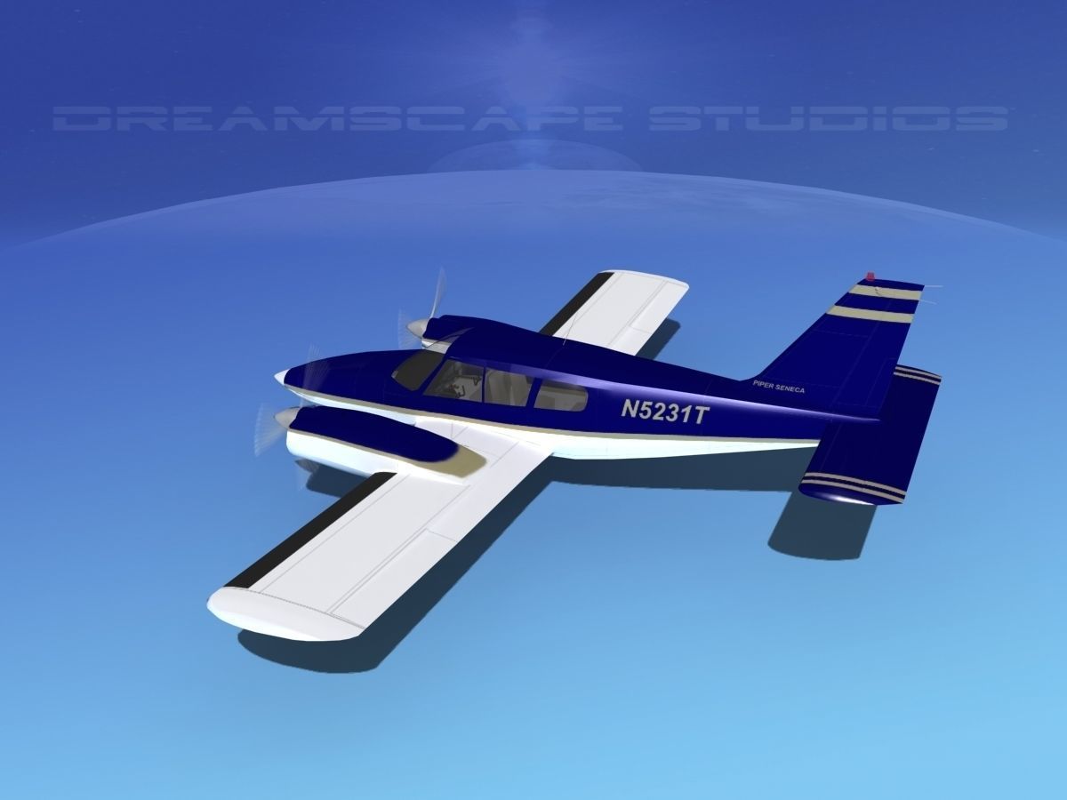 Piper PA-34 Seneca V06 3D model_8