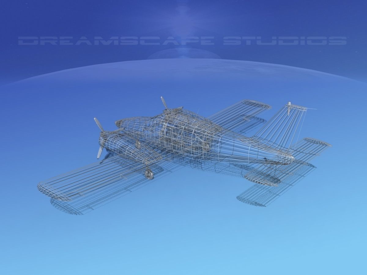 Piper PA-34 Seneca V06 3D model_13