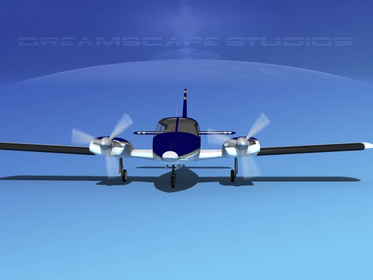 Piper PA-34 Seneca V06 3D model_1