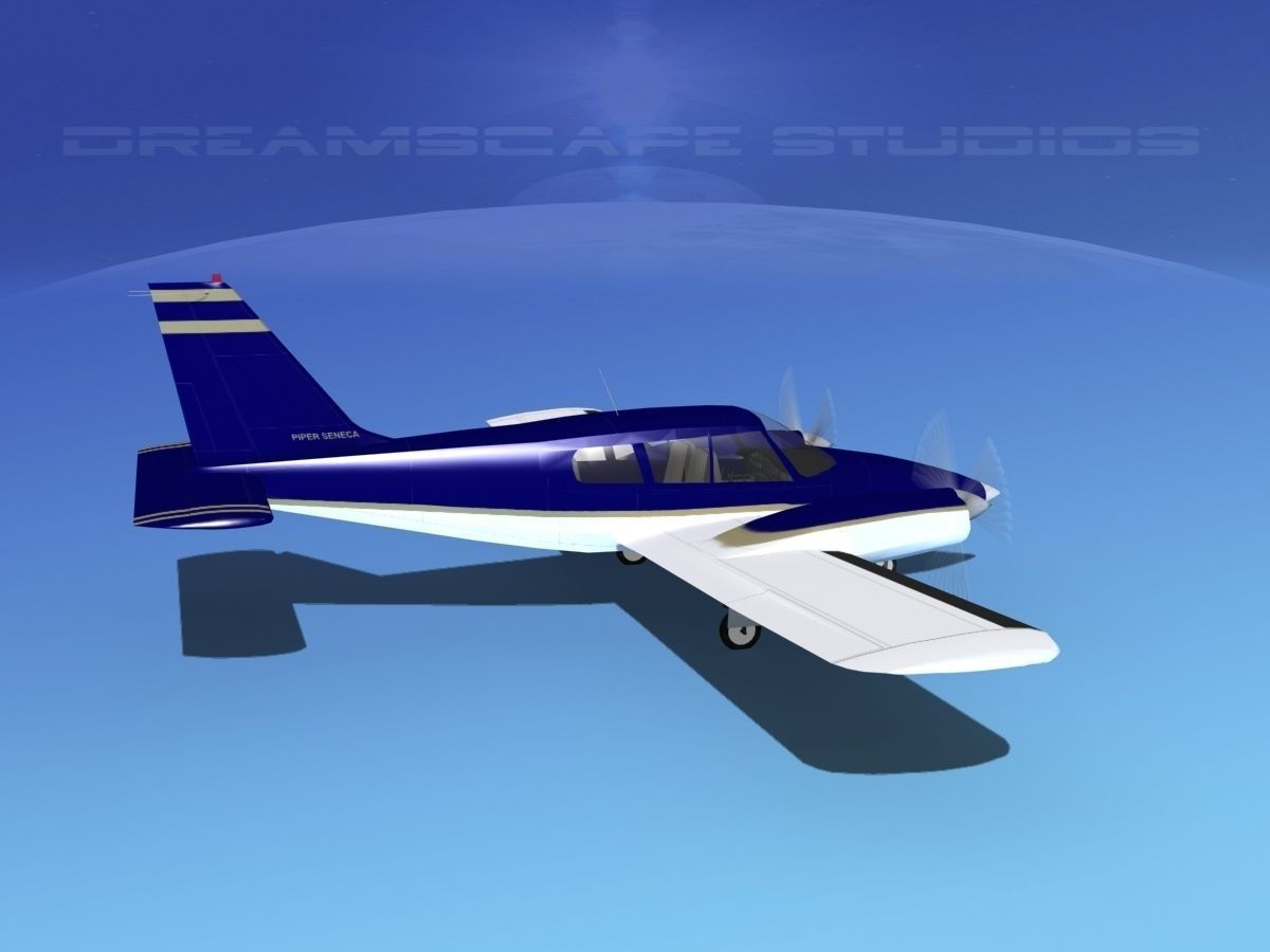 Piper PA-34 Seneca V06 3D model_4