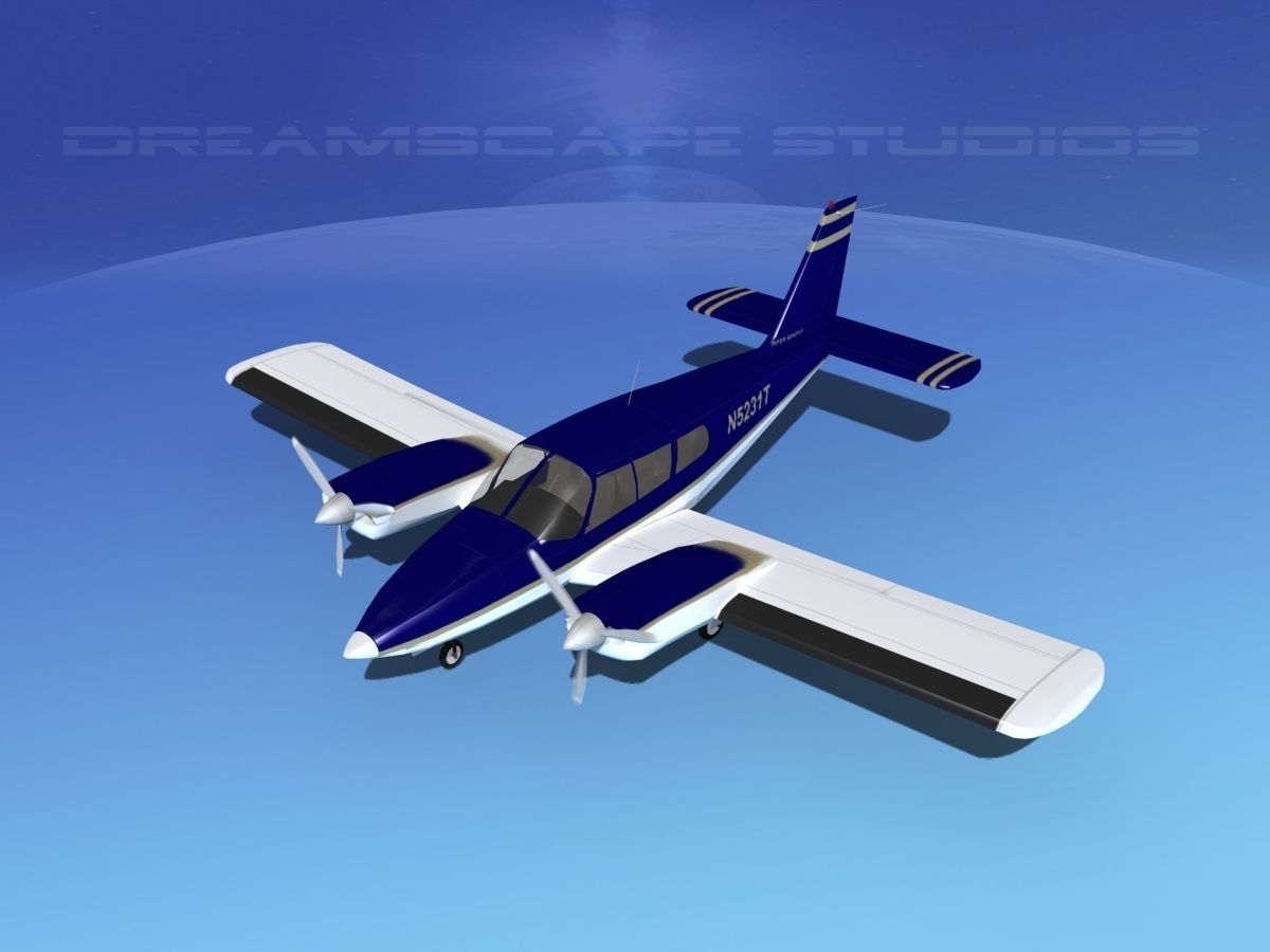 Piper PA-34 Seneca V06 3D model_10