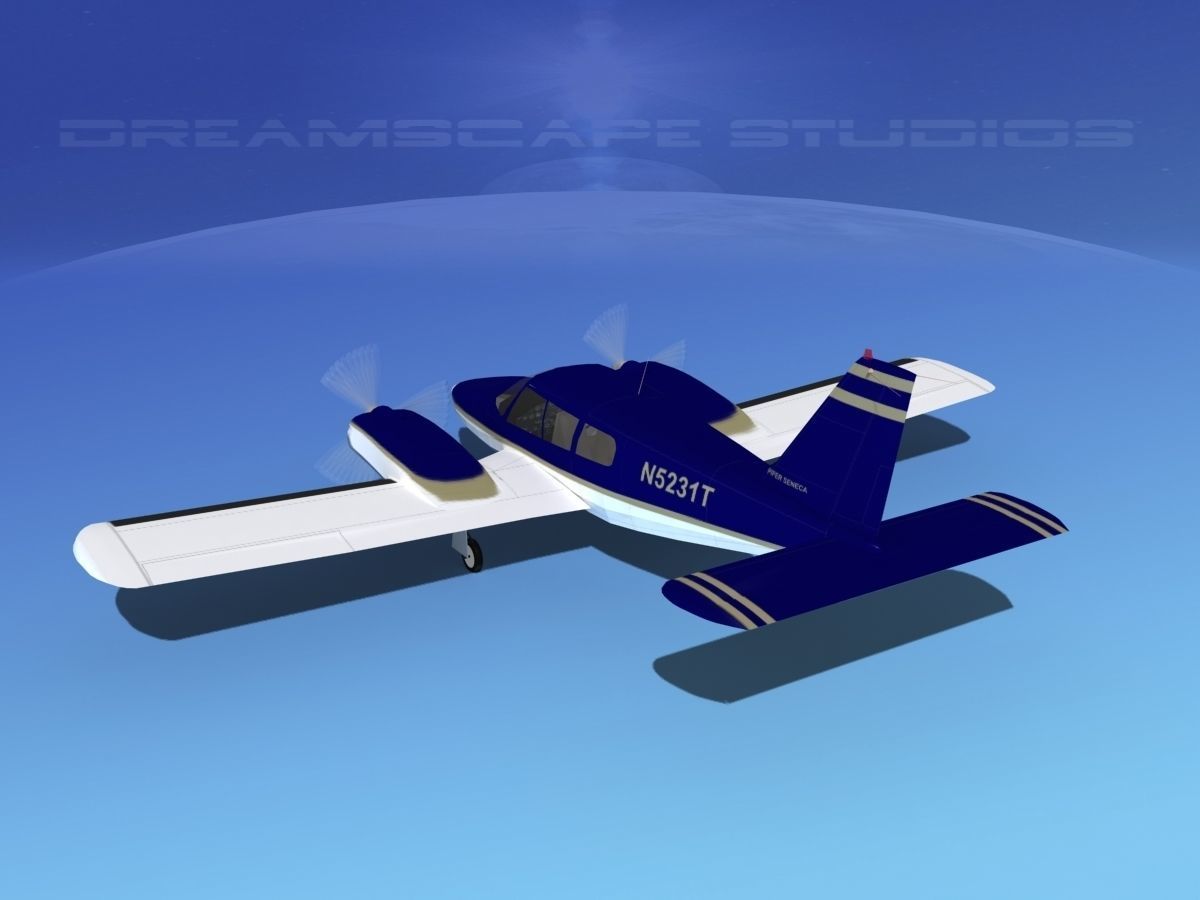 Piper PA-34 Seneca V06 3D model_7