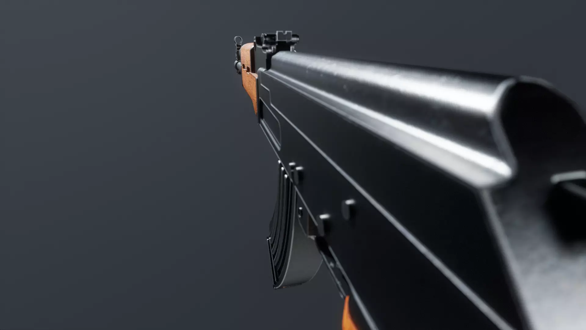 AK-47 Game Ready 3D Model Low-poly 3D model_0