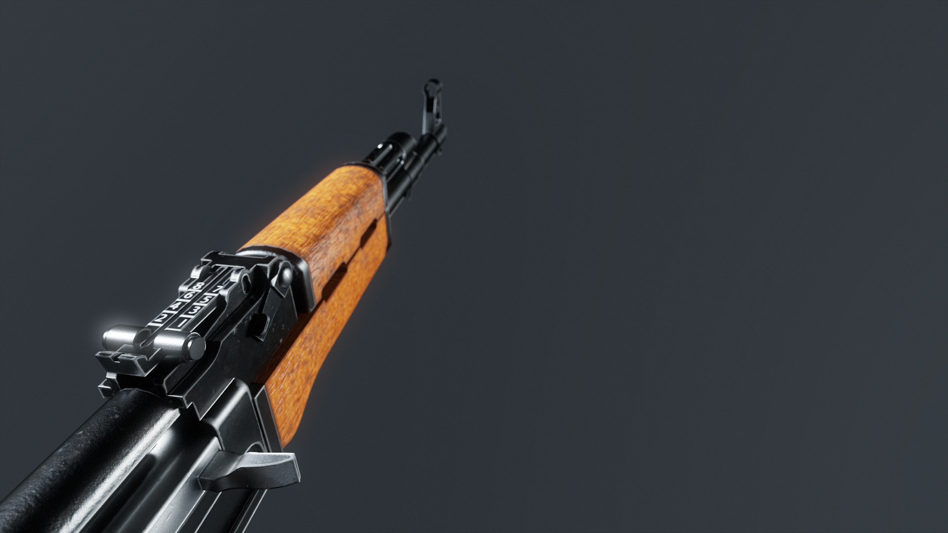 AK-47 Game Ready 3D Model Low-poly 3D model_2