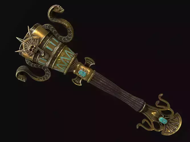 Egyptian Mace Low-poly 3D model Egyptian Mace Low-poly 3D model