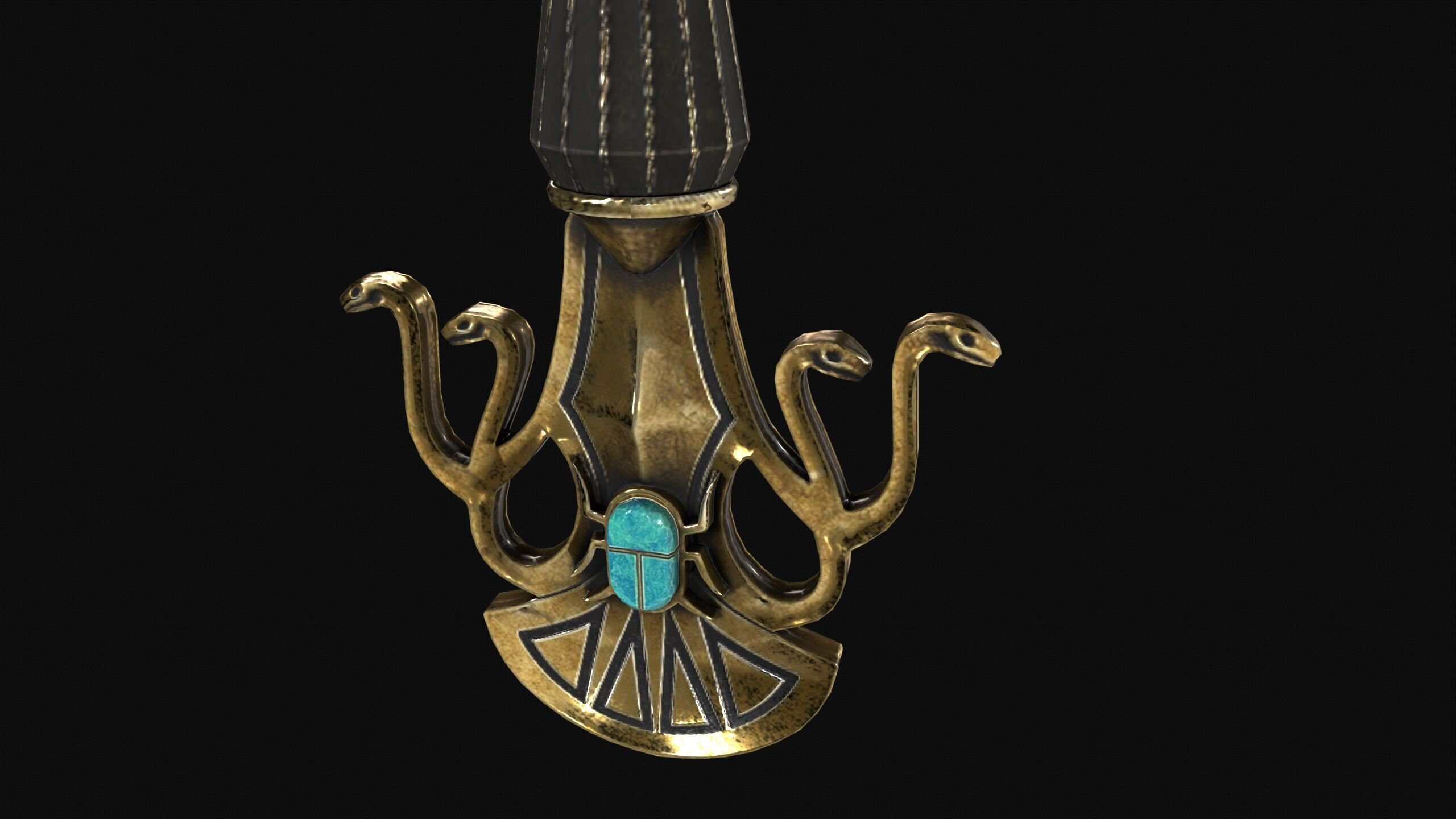 Egyptian Mace Low-poly 3D model_7