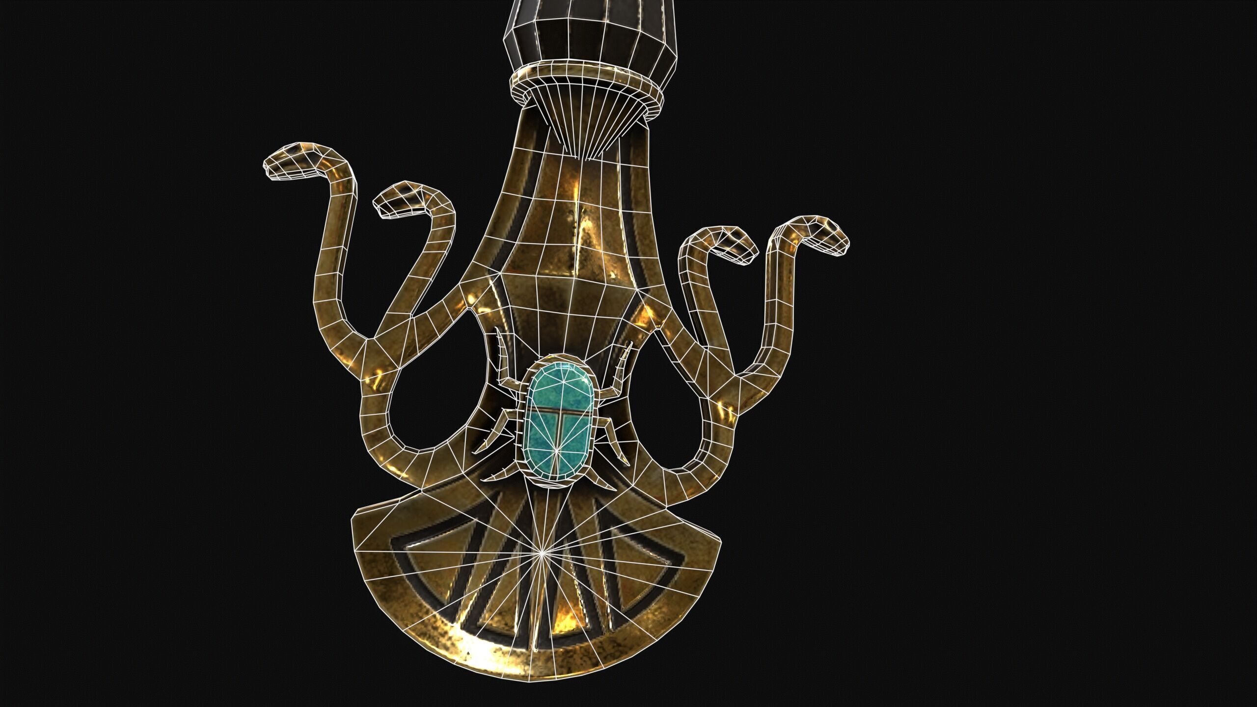 Egyptian Mace Low-poly 3D model_17